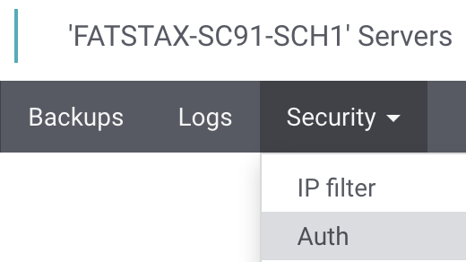 Search Stax Security Settings