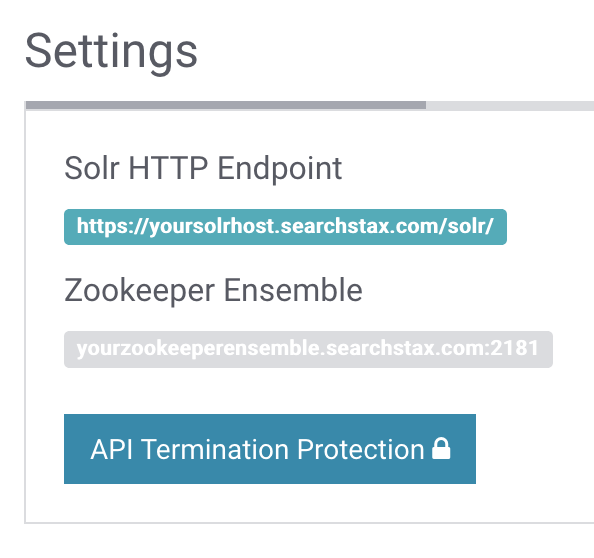 SearchStax Solr and Zookeeper Settings